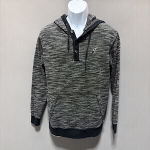 Hooey Hoodie Mens Small Heather Gray Pullover Hooded Sweatshirt